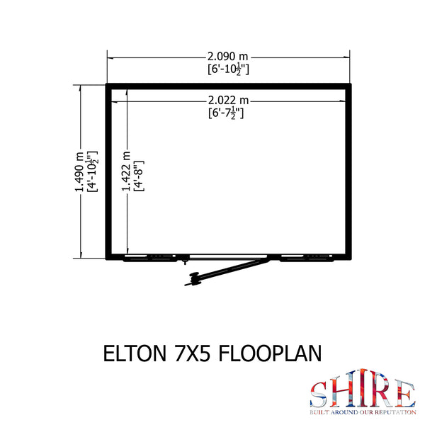 Elton 7x5 Summerhouse 12mm Shiplap
