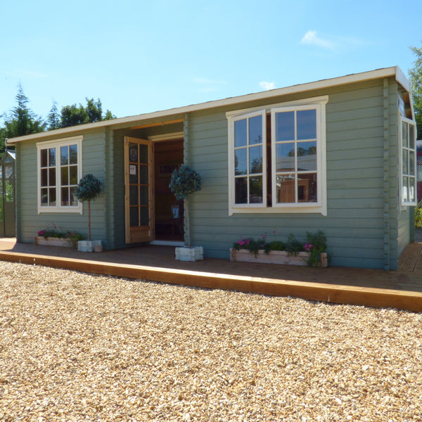 Shire Elveden 10x20 mulitroom log cabin 44mm Cladding