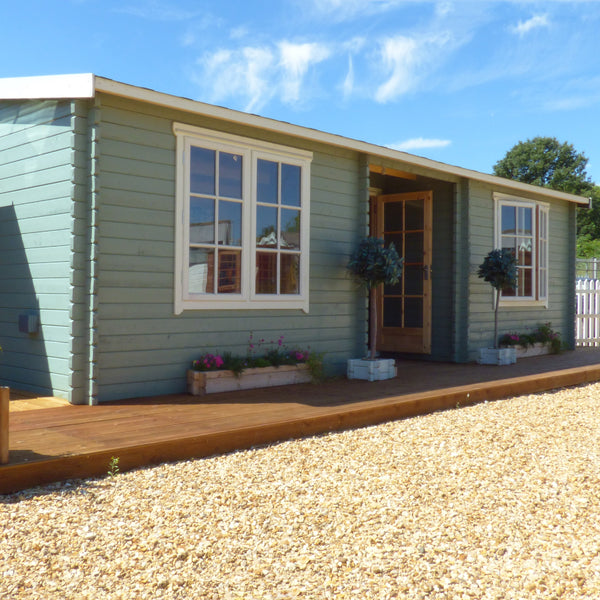 Shire Elveden 10x20 mulitroom log cabin 44mm Cladding