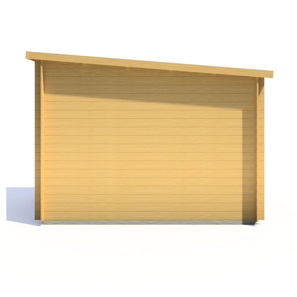 Shire Emneth 10x10 Pent Log Cabin 19mm interlock  Cladding - Best Shed