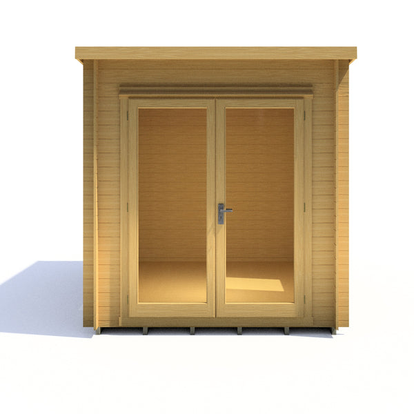 Shire Emneth 10Gx7 Pent Log Cabin 19mm interlock  Cladding - Best Shed