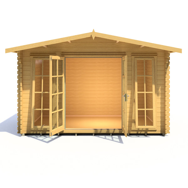Shire 12x8 Epping log cabin 28mm Cladding - Best Shed