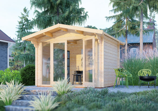 Shire Faversham 10x10 Log Cabin 44mm thick timber cladding - Best Shed