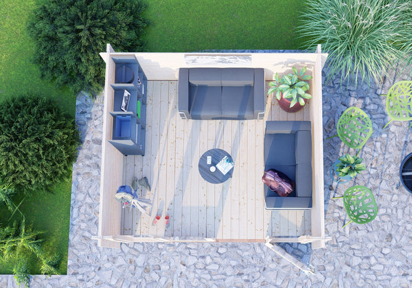 Shire Faversham 10x10 Log Cabin 44mm thick timber cladding - Best Shed