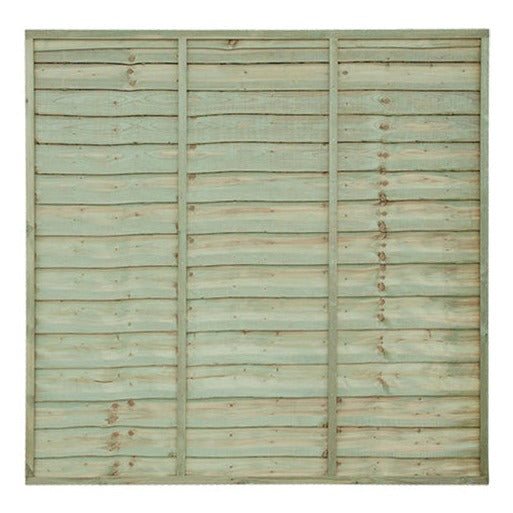 Superior Lap Fence Panel by Grange 1.65m Pressure Treated Green - Best Shed