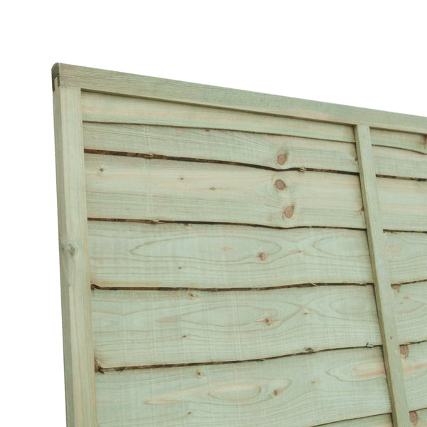 Superior Lap Fence Panel by Grange 1.8m Pressure Treated Green - Best Shed