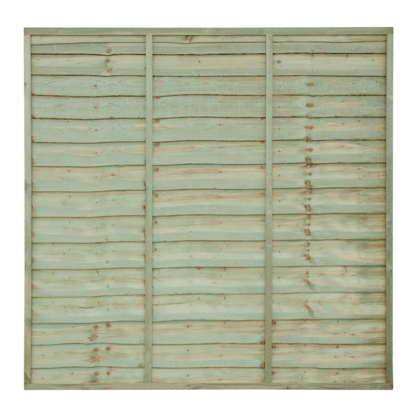 Superior Lap Fence Panel by Grange 1.8m Pressure Treated Green - Best Shed