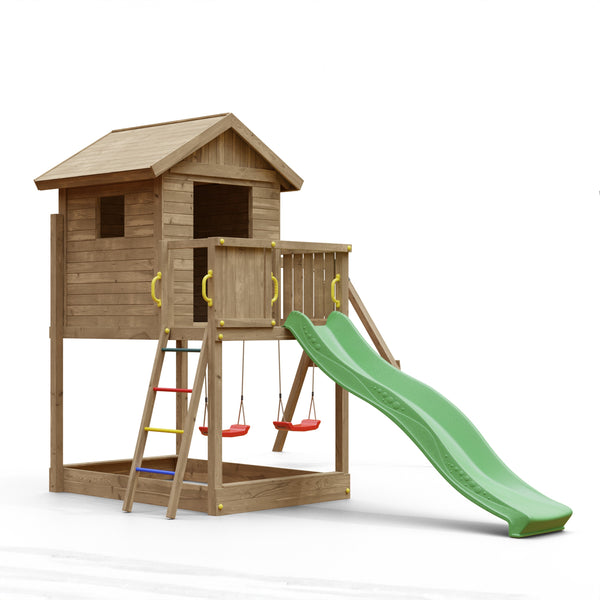 Galaxy Climbing Frame Playhouse with Swings and Slide - Best Shed