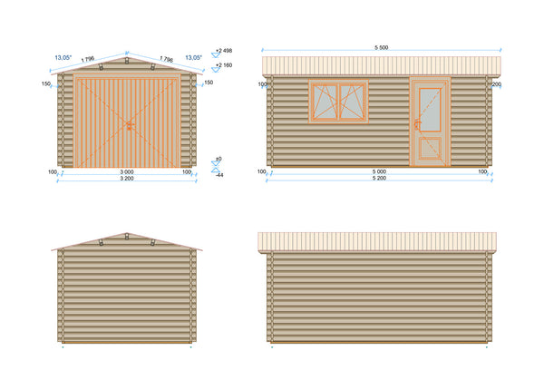 Shire Garage 10Gx17 Apex Log Cabin - Best Shed