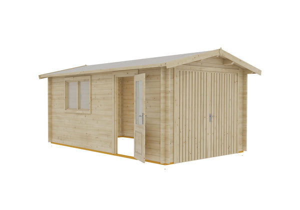 Shire Garage 10Gx17 Apex Log Cabin - Best Shed