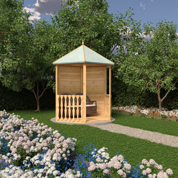 Shire Large 8x7 Gazebo Hexagonal Summerhouse