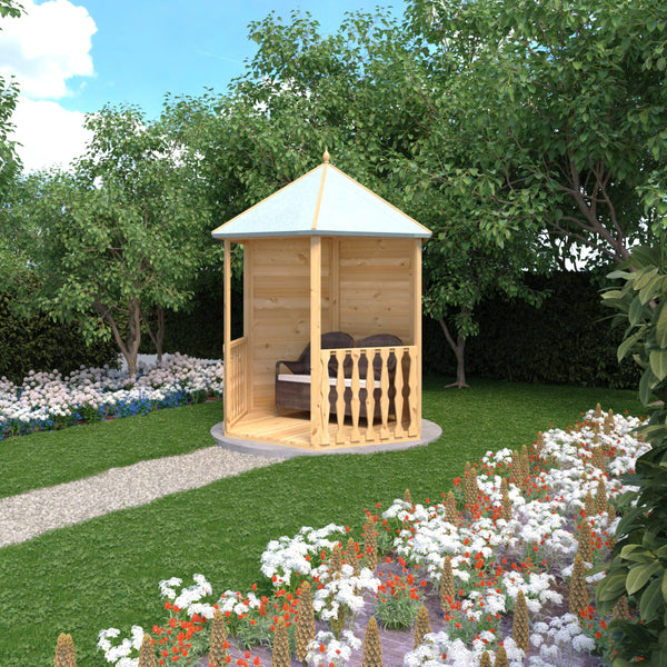 Shire Large 8x7 Gazebo Hexagonal Summerhouse