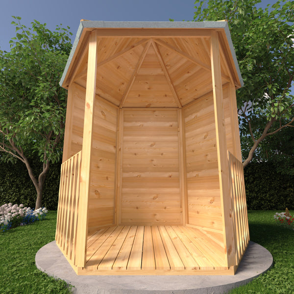 Shire Large 8x7 Gazebo Hexagonal Summerhouse