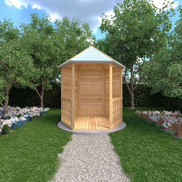 Shire Large 8x7 Gazebo Hexagonal Summerhouse