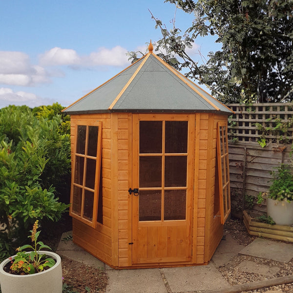 Shire Gazebo Hexagonal Summerhouse 6x6 12mm Cladding - Best Shed