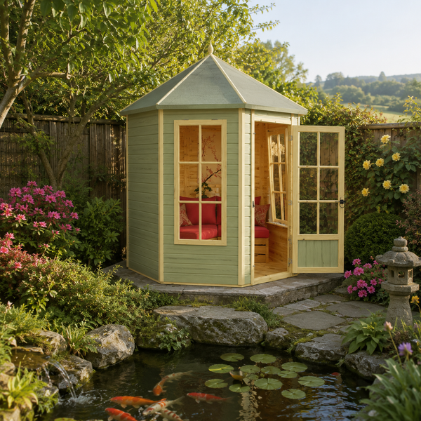Shire Keswick Gazebo Hexagonal Summerhouse 6x6 12mm Cladding