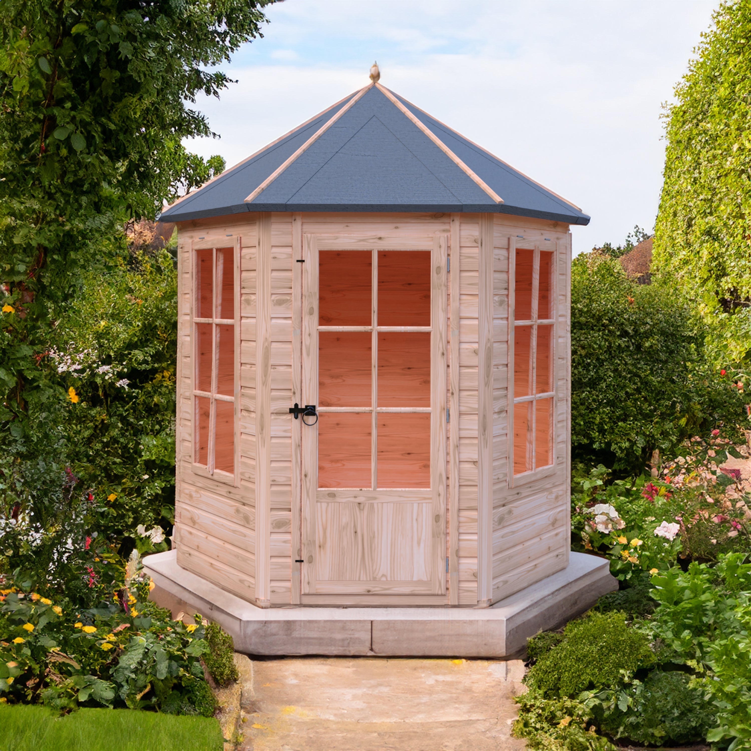 Shire Gazebo Hexagonal Summerhouse 6x6 12mm Cladding - Best Shed