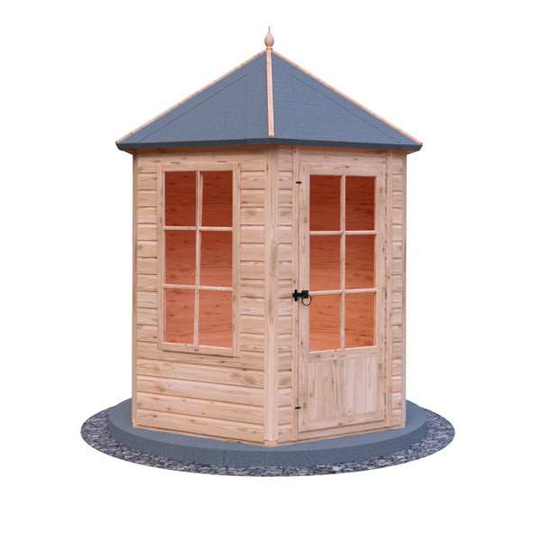 Shire Gazebo Hexagonal Summerhouse 6x6 12mm Cladding - Best Shed