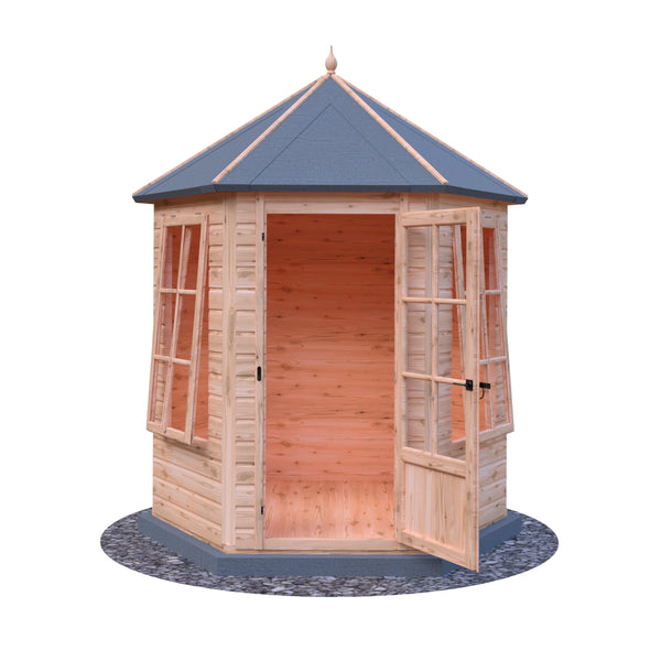 Shire Gazebo Hexagonal Summerhouse 6x6 12mm Cladding - Best Shed