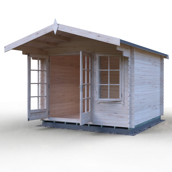 Shire Glenmore 10Gx10 Log Cabin 28mm interlock cladding - Best Shed