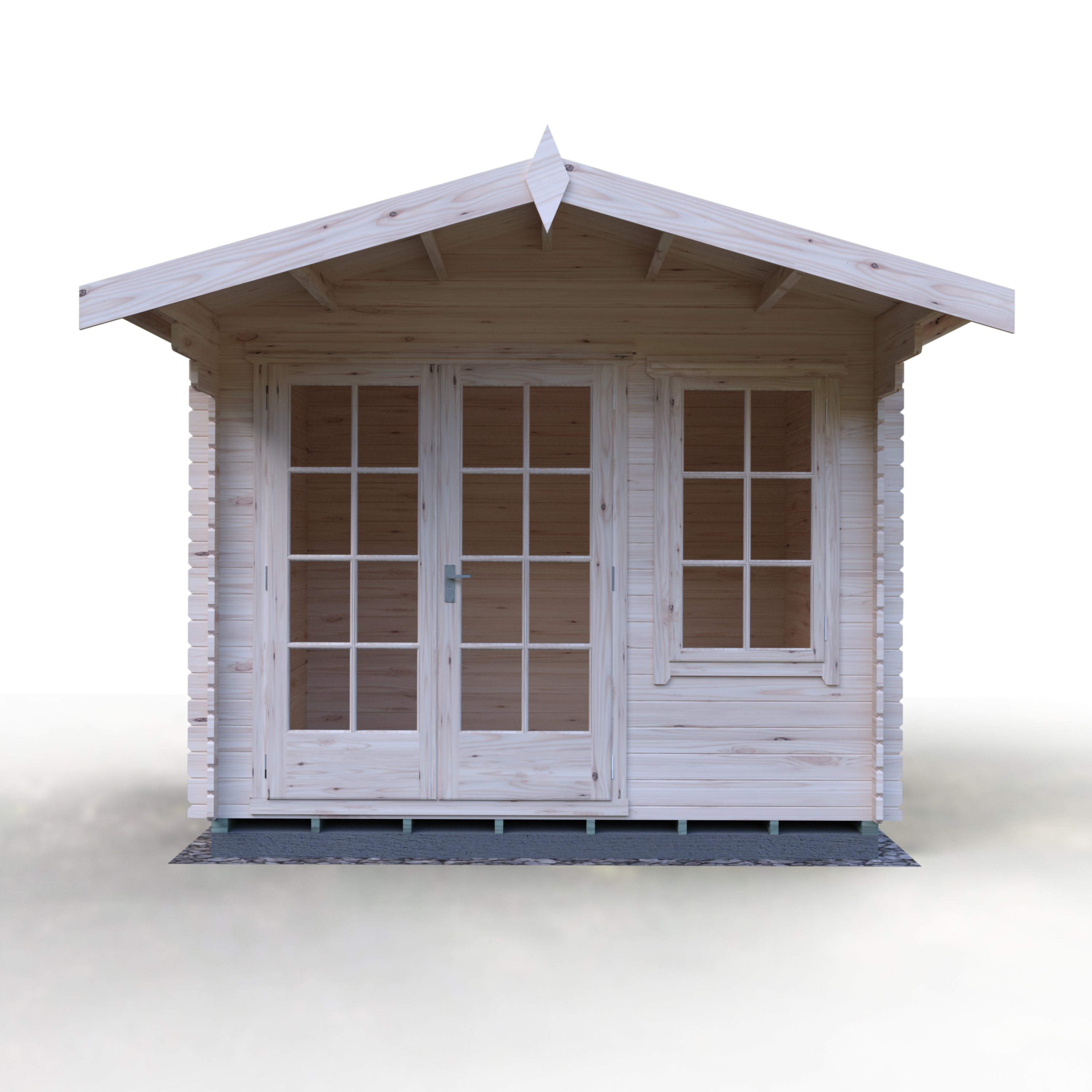 Shire Glenmore 10Gx10 Log Cabin 28mm interlock cladding - Best Shed