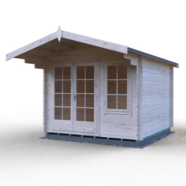 Shire Glenmore 10Gx10 Log Cabin 28mm interlock cladding - Best Shed