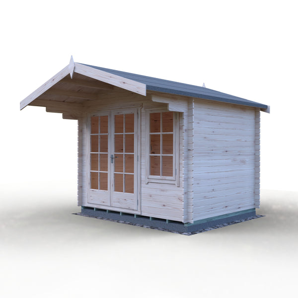 Shire Glenmore 10Gx8 Log Cabin 28mm interlock cladding - Best Shed