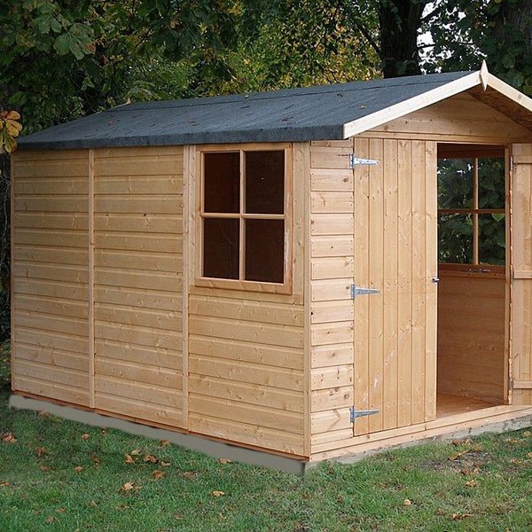 Shire Guernsey 7x10 12mm interlock Clad wooden Shed - Best Shed