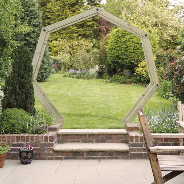 Grange Hexagon Moon Gate - Best Shed
