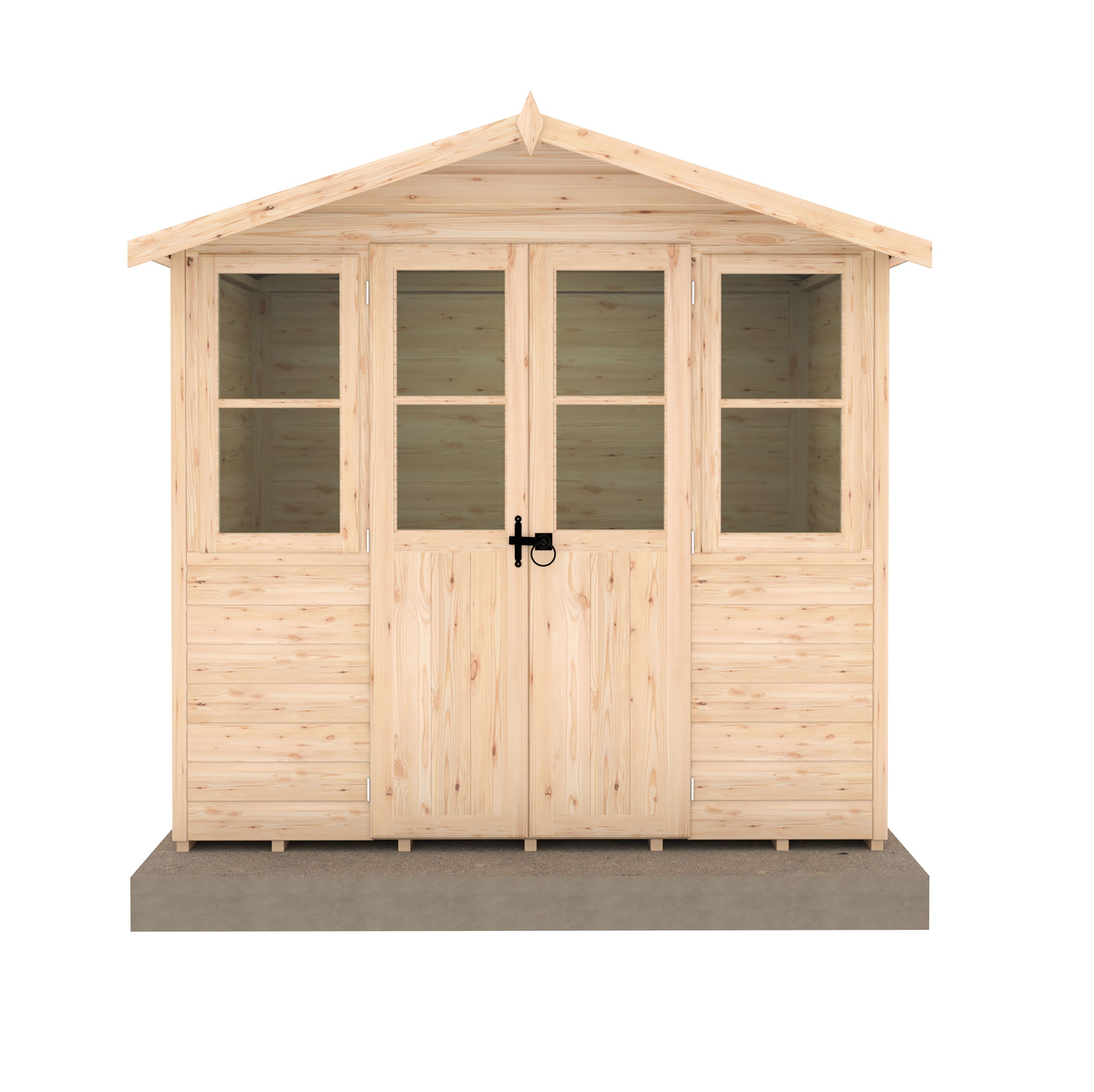 Shire Haddon 7x5 12mm interlock Clad wooden Summerhouse - Best Shed
