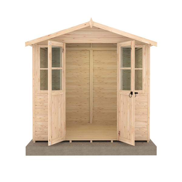 Shire Haddon 7x5 12mm interlock Clad wooden Summerhouse - Best Shed
