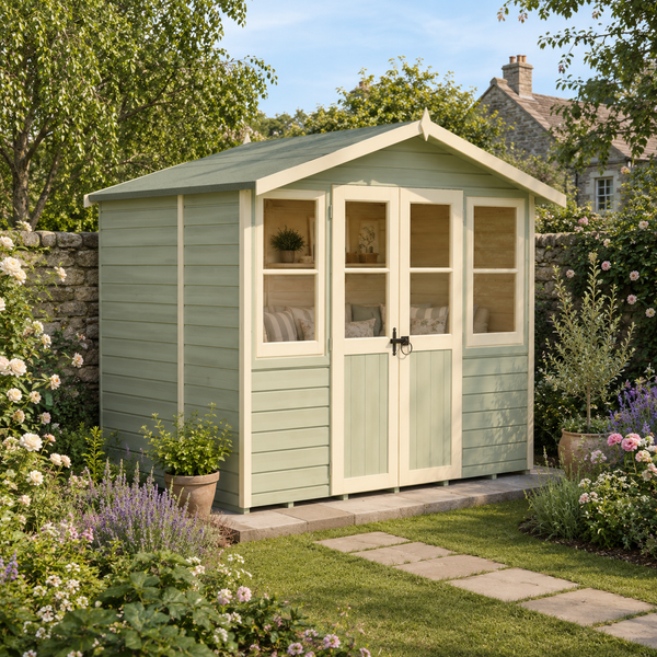 Shire Haddon 7x5 12mm interlock Clad wooden Summerhouse