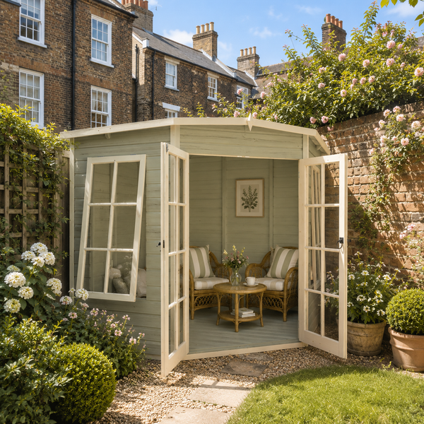 Shire Hampton 7x7 Corner Summerhouse 12mm Interlock Cladding