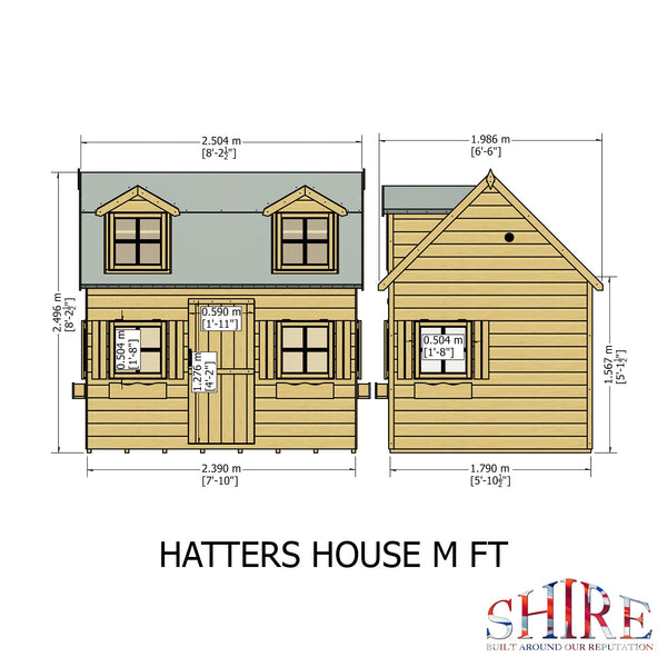 Hatters House 8x6 Children's Playhouse