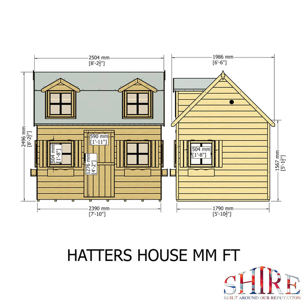 Hatters House 8x6 Children's Playhouse