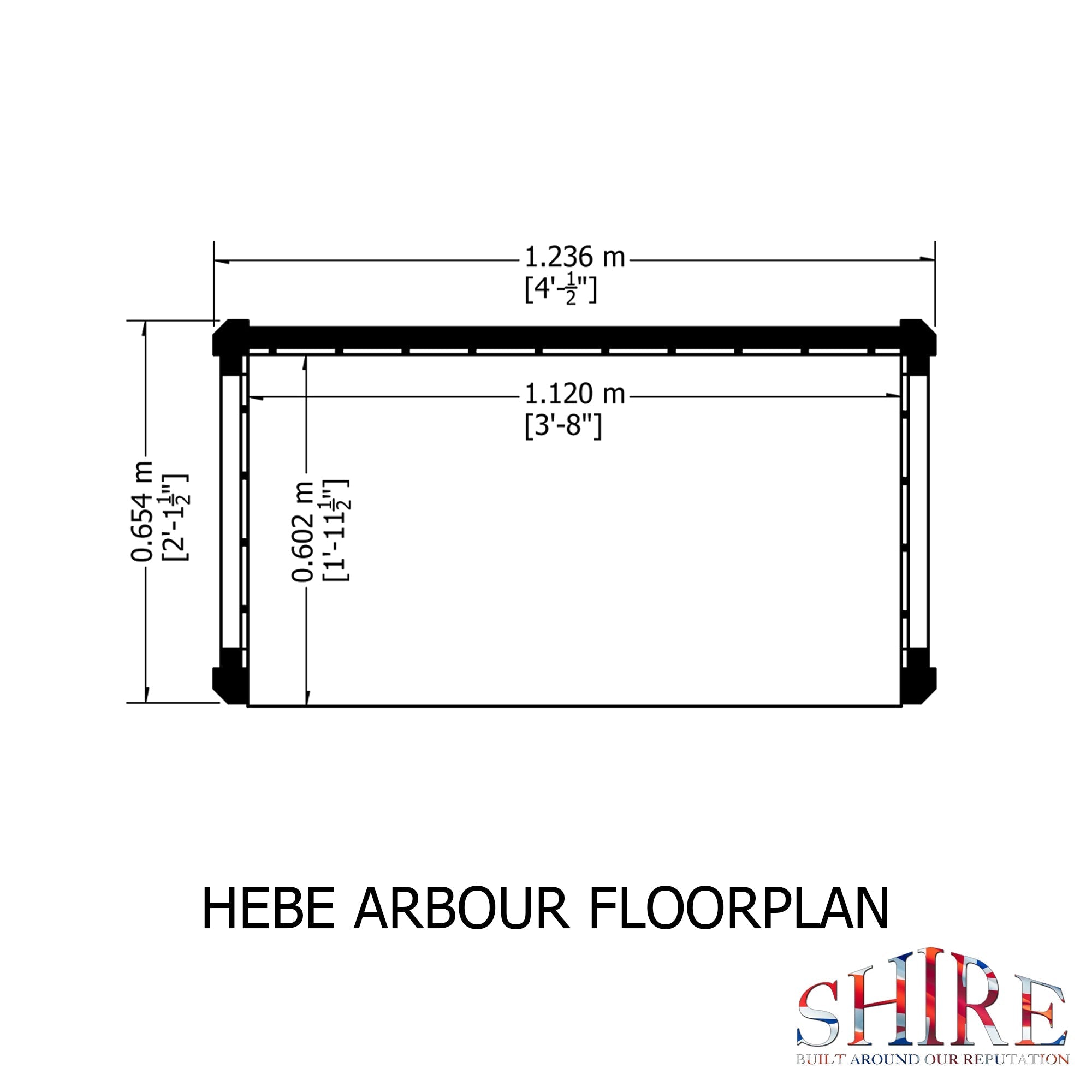Shire Hebe 1.4x0.7m Arbour Seat - Best Shed