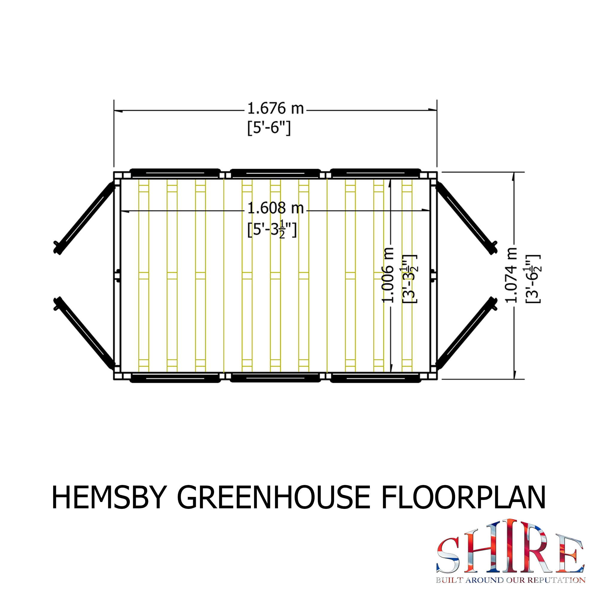 Shire Hemsby 4x6 Greenhouse - Best Shed