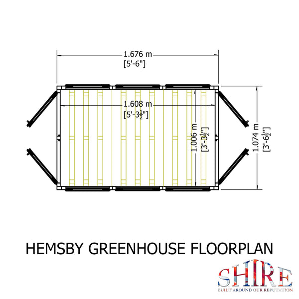 Shire Hemsby 4x6 Greenhouse - Best Shed