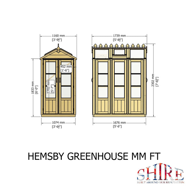 Shire Hemsby 4x6 Greenhouse - Best Shed