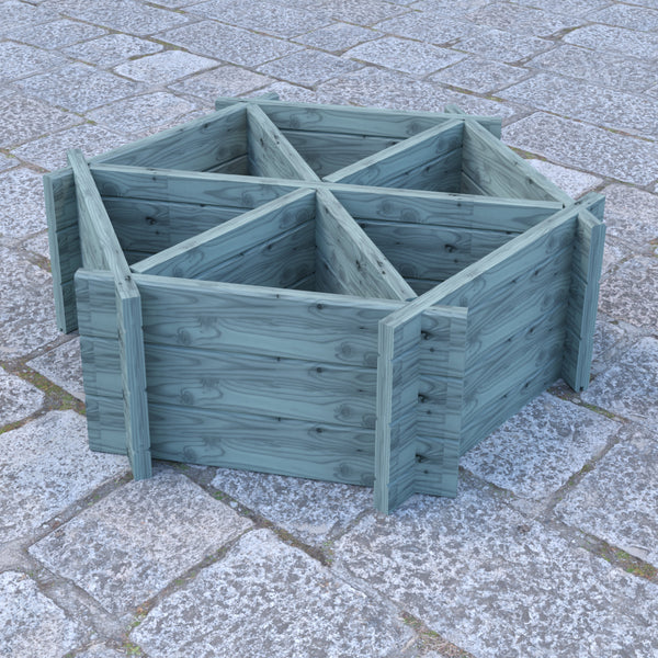 Hexagonal Planter Pressure Treated Timber 6 - Best Shed