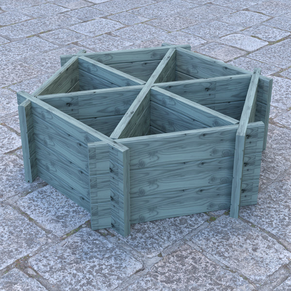 Hexagonal Planter Pressure Treated Timber 6 - Best Shed