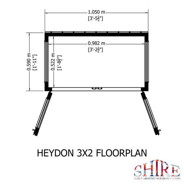 Shire Heydon 3x2 Greenhouse - Best Shed