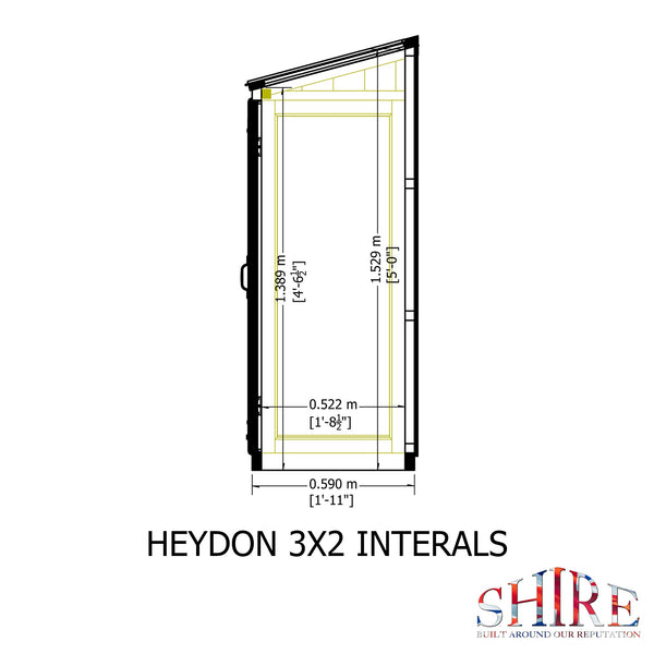 Shire Heydon 3x2 Greenhouse - Best Shed