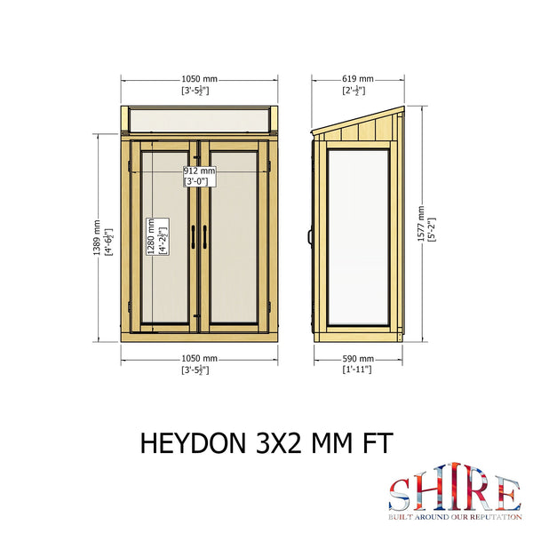 Shire Heydon 3x2 Greenhouse - Best Shed