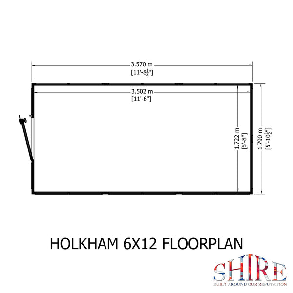 Shire Holkham 6x12 Greenhouse - Best Shed