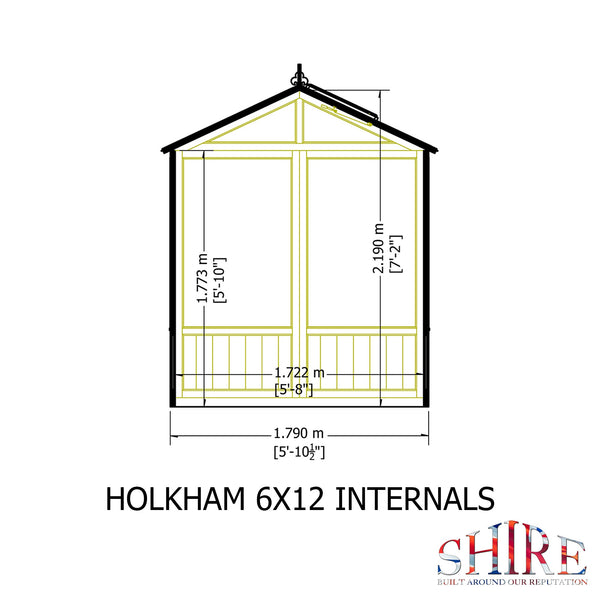 Shire Holkham 6x12 Greenhouse - Best Shed