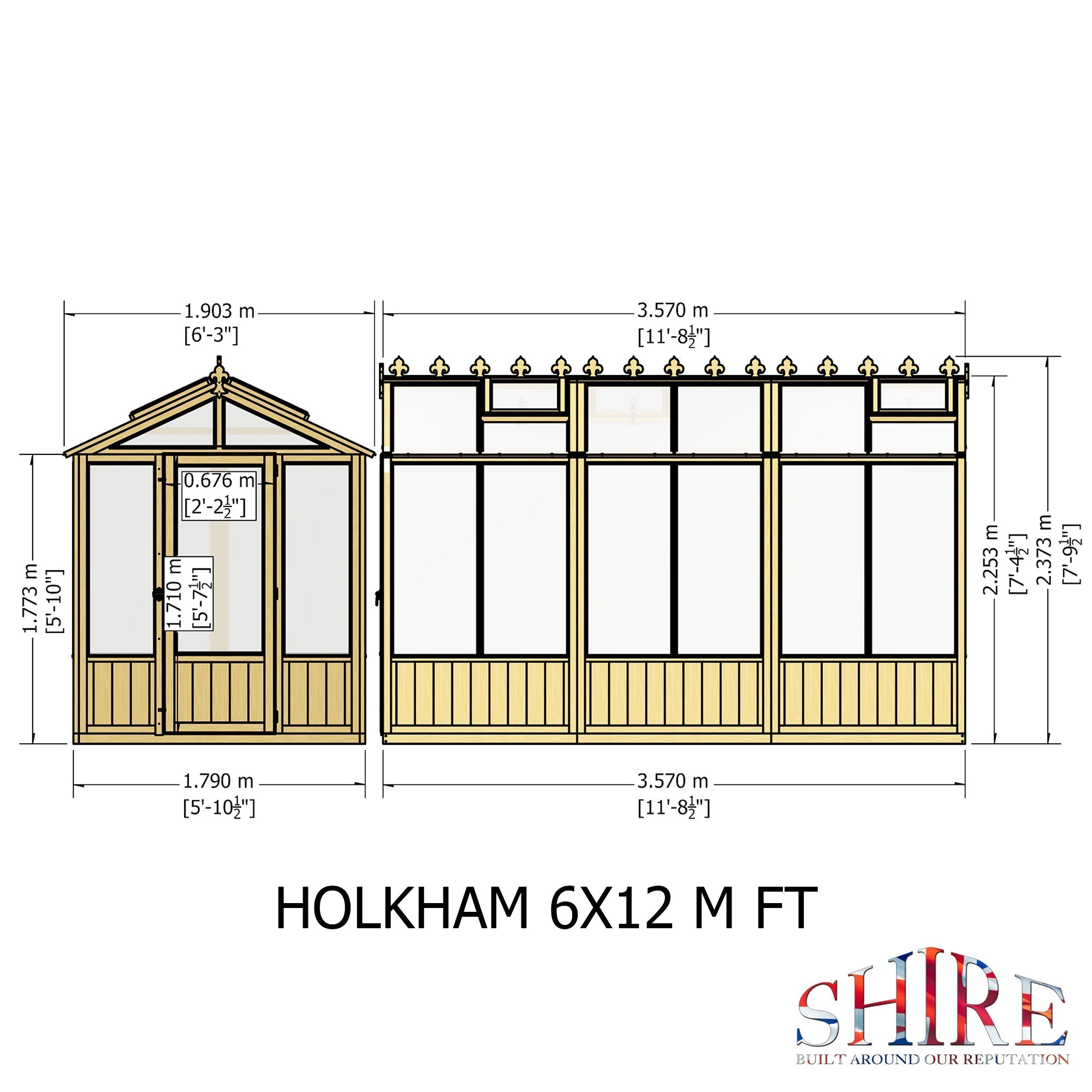 Shire Holkham 6x12 Greenhouse - Best Shed