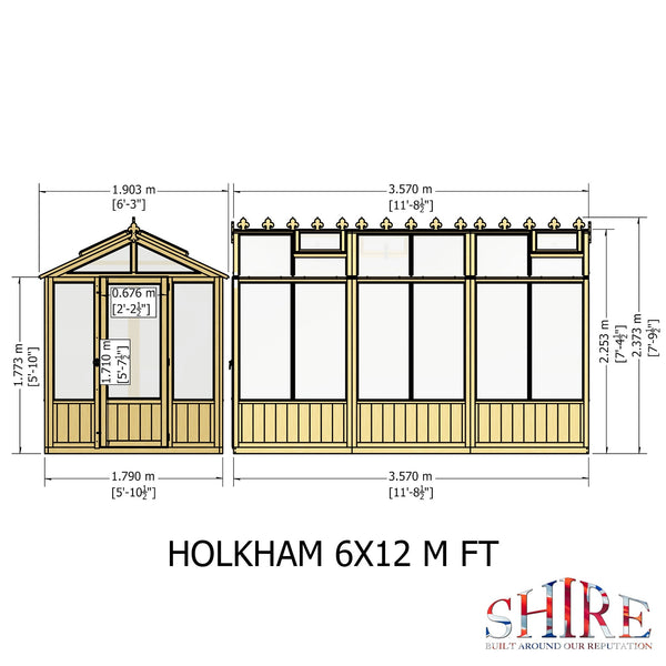 Shire Holkham 6x12 Greenhouse - Best Shed