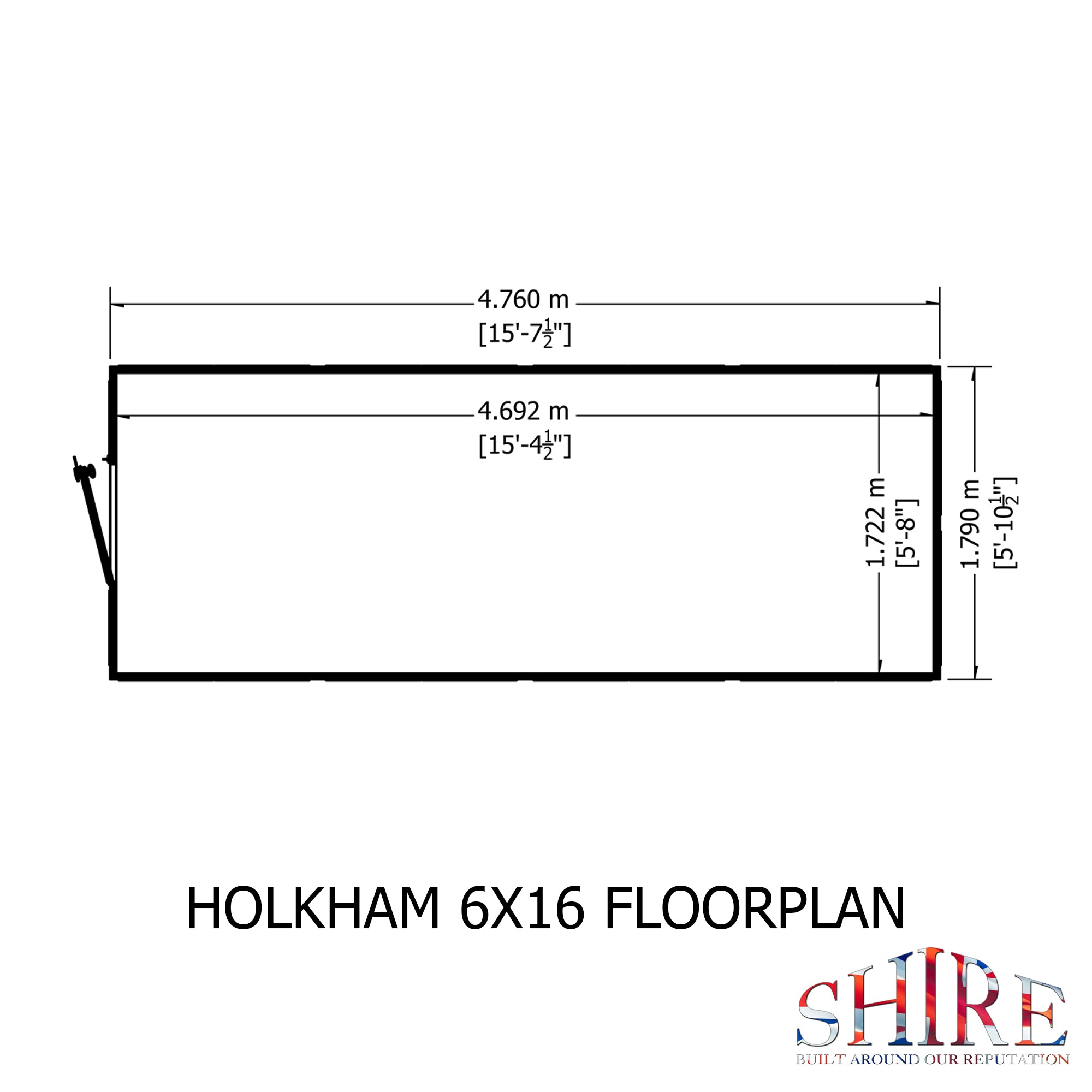 Shire Holkham 6x16 Greenhouse - Best Shed