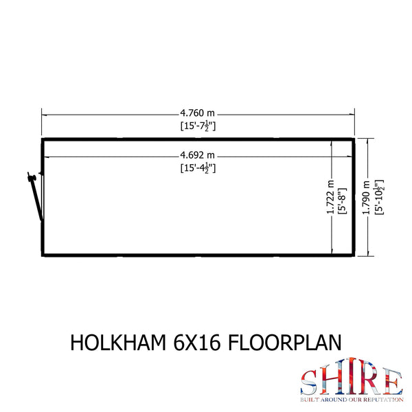 Shire Holkham 6x16 Greenhouse - Best Shed